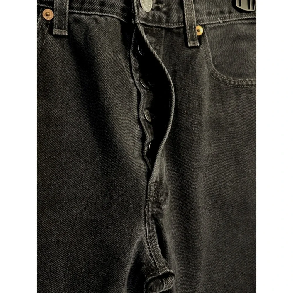 Levi's 501 Original Fit Button Fly Jeans 32x32 Black Straight Leg - Picture 5 of 8